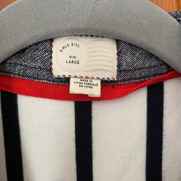 Anthropologie Postmark Striped Chambray Belted Shirt Dress Size Large - Picture 3 of 7